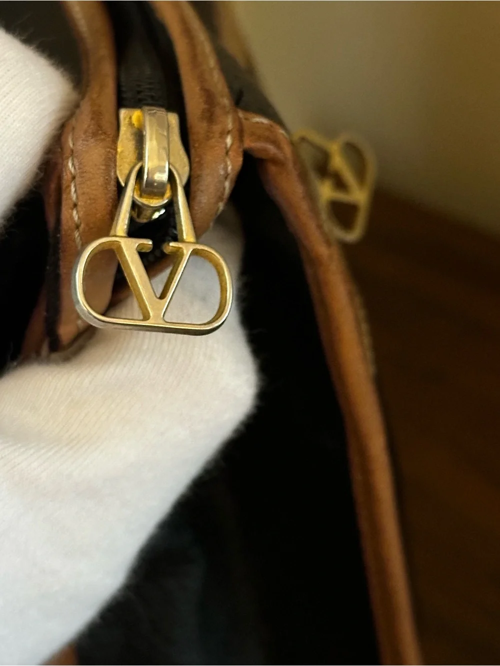 Valentino Garavani Vintage Black Leather Clutch